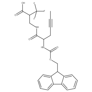 2-{[2-({[(9H-fluoren-9-yl)methoxy]carbonyl}amino)hex-4-ynamido]methyl}-3,3,3-trifluoropropanoic acid Structure