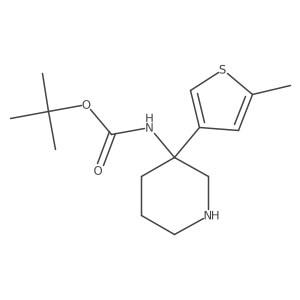 tert-butyl N-[3-(5-methylthiophen-3-yl)piperidin-3-yl]carbamate Structure