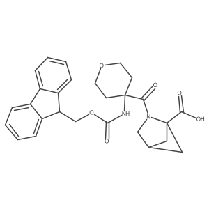 2-[4-({[(9H-fluoren-9-yl)methoxy]carbonyl}amino)oxane-4-carbonyl]-2-azabicyclo[2.1.1]hexane-1-carboxylic acid Structure