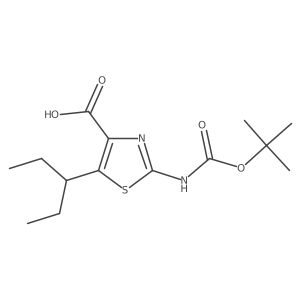 2-{[(Tert-butoxy)carbonyl]amino}-5-(pentan-3-yl)-1,3-thiazole-4-carboxylic acid Structure