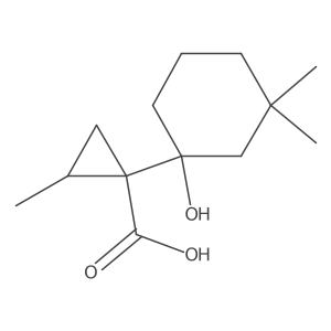 1-(1-Hydroxy-3,3-dimethylcyclohexyl)-2-methylcyclopropane-1-carboxylic acid Structure