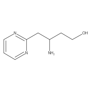 3-Amino-4-(pyrimidin-2-yl)butan-1-ol结构式