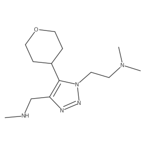 dimethyl(2-{4-[(methylamino)methyl]-5-(oxan-4-yl)-1H-1,2,3-triazol-1-yl}ethyl)amine Structure