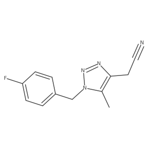 2-{1-[(4-fluorophenyl)methyl]-5-methyl-1H-1,2,3-triazol-4-yl}acetonitrile Structure