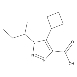 1-(butan-2-yl)-5-cyclobutyl-1H-1,2,3-triazole-4-carboxylic acid结构式