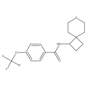N-{7-oxaspiro[3.5]nonan-1-yl}-4-(trifluoromethoxy)benzamide结构式