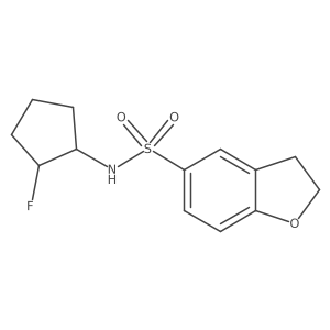 N-(2-fluorocyclopentyl)-2,3-dihydro-1-benzofuran-5-sulfonamide Structure