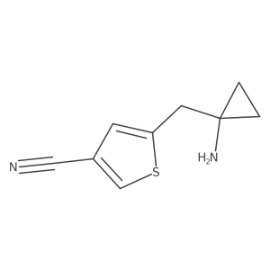 5-[(1-Aminocyclopropyl)methyl]thiophene-3-carbonitrile Structure