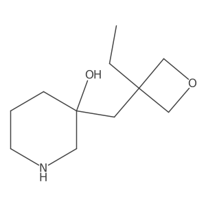 3-[(3-Ethyloxetan-3-yl)methyl]piperidin-3-ol结构式