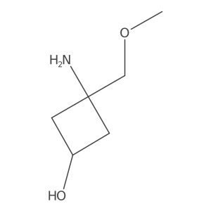 3-Amino-3-(methoxymethyl)cyclobutan-1-ol Structure