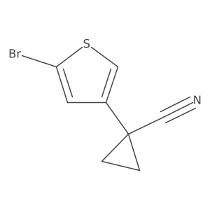 1-(5-Bromothiophen-3-yl)cyclopropane-1-carbonitrile结构式