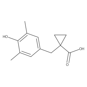 1-[(4-Hydroxy-3,5-dimethylphenyl)methyl]cyclopropane-1-carboxylic acid Structure