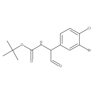 tert-butyl N-[1-(3-bromo-4-chlorophenyl)-2-oxoethyl]carbamate Structure