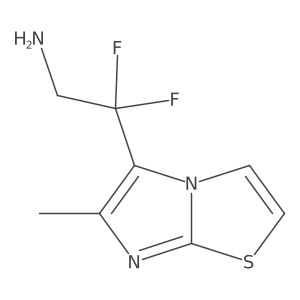 2,2-Difluoro-2-{6-methylimidazo[2,1-b][1,3]thiazol-5-yl}ethan-1-amine结构式