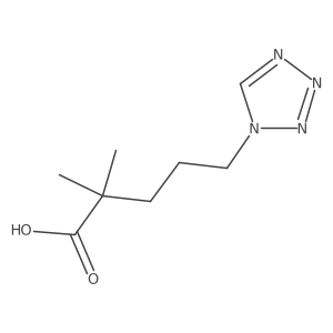 2,2-dimethyl-5-(1H-1,2,3,4-tetrazol-1-yl)pentanoic acid结构式
