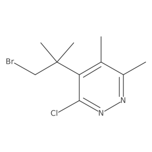 4-(1-Bromo-2-methylpropan-2-yl)-3-chloro-5,6-dimethylpyridazine Structure