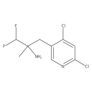 3-(4,6-Dichloropyridin-3-yl)-1,1-difluoro-2-methylpropan-2-amine结构式