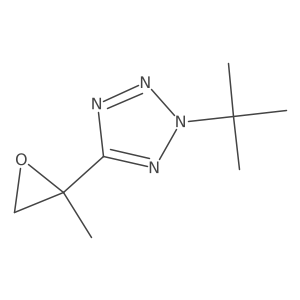 2-tert-butyl-5-(2-methyloxiran-2-yl)-2H-1,2,3,4-tetrazole结构式