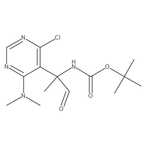 tert-butyl N-{2-[4-chloro-6-(dimethylamino)pyrimidin-5-yl]-1-oxopropan-2-yl}carbamate Structure