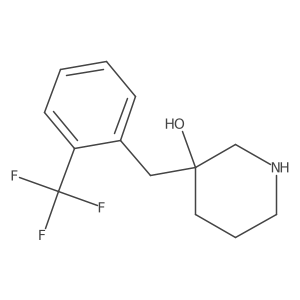 3-{[2-(Trifluoromethyl)phenyl]methyl}piperidin-3-ol结构式