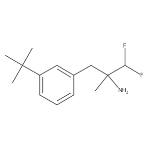 3-(3-Tert-butylphenyl)-1,1-difluoro-2-methylpropan-2-amine结构式