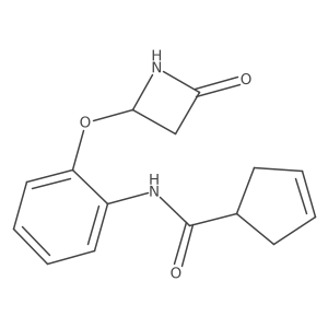 N-{2-[(4-oxoazetidin-2-yl)oxy]phenyl}cyclopent-3-ene-1-carboxamide结构式
