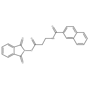 1,3-dioxo-2,3-dihydro-1H-isoindol-2-yl 3-[(naphthalen-2-yl)formamido]propanoate结构式