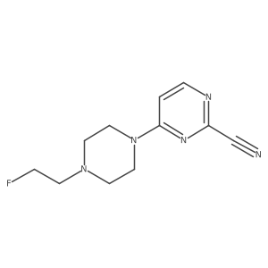 4-[4-(2-Fluoroethyl)piperazin-1-yl]pyrimidine-2-carbonitrile Structure
