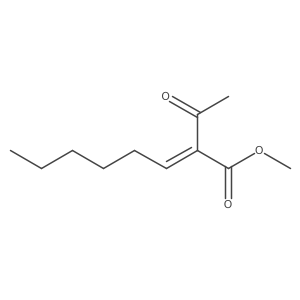 (E)-Methyl 2-acetyloct-2-enoate结构式