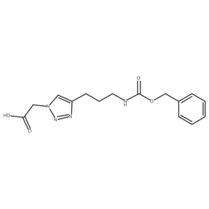 2-[4-[3-(Phenylmethoxycarbonylamino)propyl]triazol-1-yl]acetic acid结构式