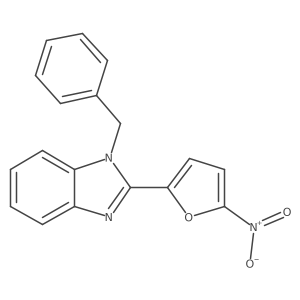 2-(5-Nitro-2-furanyl)-1-(phenylmethyl)-1H-benzimidazole结构式