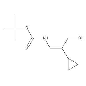 tert-butyl N-(2-cyclopropyl-3-hydroxypropyl)carbamate结构式