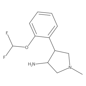 4-[2-(Difluoromethoxy)phenyl]-1-methylpyrrolidin-3-amine结构式
