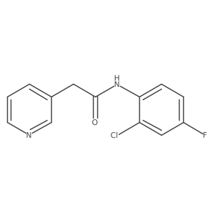 N-(2-chloro-4-fluorophenyl)-2-(pyridin-3-yl)acetamide结构式