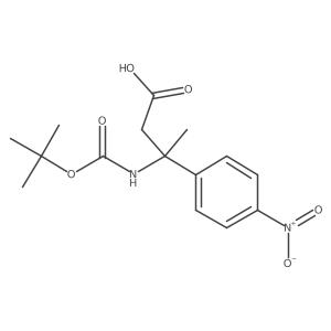 3-{[(Tert-butoxy)carbonyl]amino}-3-(4-nitrophenyl)butanoic acid结构式