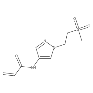 N-[1-(2-Methylsulfonylethyl)pyrazol-4-yl]prop-2-enamide Structure