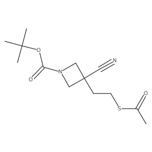 Tert-butyl 3-(2-acetylsulfanylethyl)-3-cyanoazetidine-1-carboxylate Structure