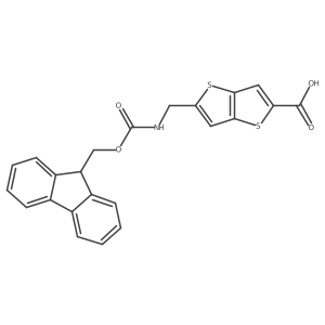 2-[(9H-Fluoren-9-ylmethoxycarbonylamino)methyl]thieno[3,2-b]thiophene-5-carboxylic acid Structure