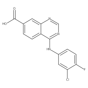 4-[(3-Chloro-4-fluorophenyl)amino]quinazoline-7-carboxylic acid结构式