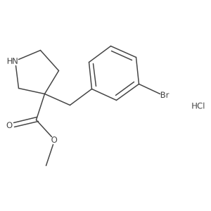 Methyl 3-[(3-bromophenyl)methyl]pyrrolidine-3-carboxylate;hydrochloride Structure