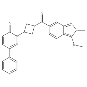 2-[1-(3-methoxy-2-methyl-2H-indazole-6-carbonyl)azetidin-3-yl]-6-(pyridin-4-yl)-2,3-dihydropyridazin-3-one Structure