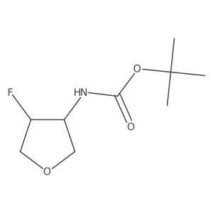 Tert-butyl cis-(4-fluorotetrahydrofuran-3-YL)carbamate Structure
