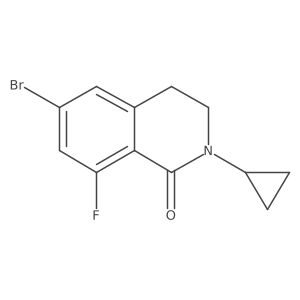 6-Bromo-2-cyclopropyl-8-fluoro-3,4-dihydroisoquinolin-1(2H)-one结构式