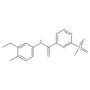 N-(3-ethyl-4-methylphenyl)-2-methanesulfonylpyrimidine-4-carboxamide结构式