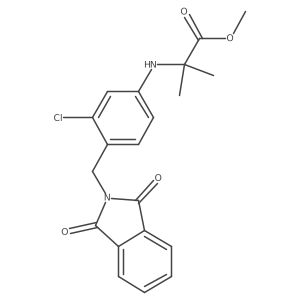 Methyl 2-((3-chloro-4-((1,3-dioxoisoindolin-2-yl)methyl)phenyl)amino)-2-methylpropanoate Structure