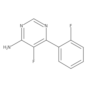 5-Fluoro-6-(2-fluorophenyl)pyrimidin-4-amine Structure