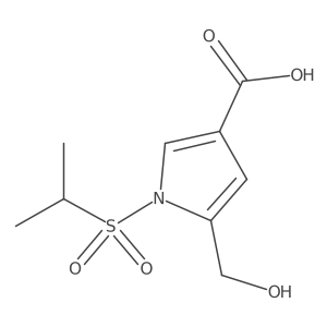 5-(hydroxymethyl)-1-(isopropylsulfonyl)-1H-pyrrole-3-carboxylic acid结构式