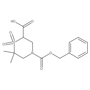 4-[(Benzyloxy)carbonyl]-6,6-dimethyl-1,1-dioxo-1lambda6-thiomorpholine-2-carboxylic acid Structure