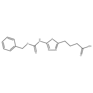 4-(5-{[(Benzyloxy)carbonyl]amino}-1,3,4-thiadiazol-2-yl)butanoic acid Structure
