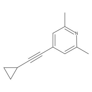 4-(2-Cyclopropylethynyl)-2,6-dimethylpyridine结构式